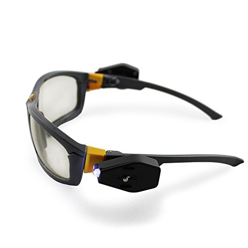 Jia HU 1pièce Professional Lunettes de sécurité avec lumière LED lecture de nuit Lunettes de vision travail Cyclisme remplaçable objectif