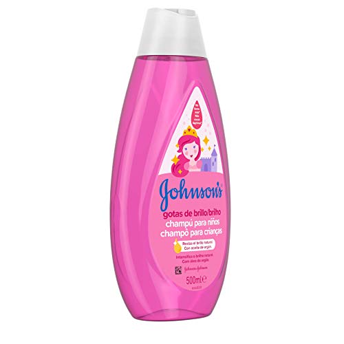 Johnson's Baby Gotas de Brillo Champú para Niños, Cabellos más Brillantes, Suaves y Sedosos - 3 x 500 ml