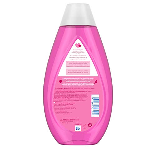 Johnson's Baby Gotas de Brillo Champú para Niños, Cabellos más Brillantes, Suaves y Sedosos - 3 x 500 ml