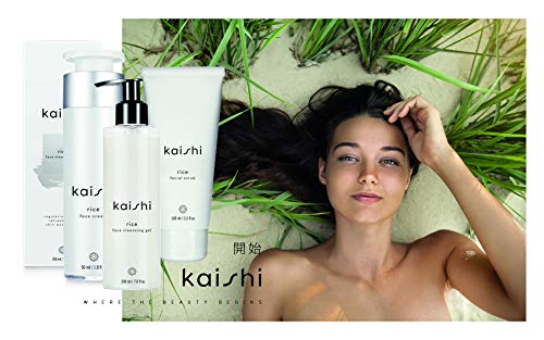 Kaishi - Exfoliante facial de arroz Rice para eliminar la piel muerta y unificar el tono, 100 ml