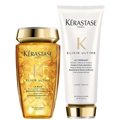 Kerastase Elixir - Pack de baño, champú (250 ml) y acondicionador (200 ml)