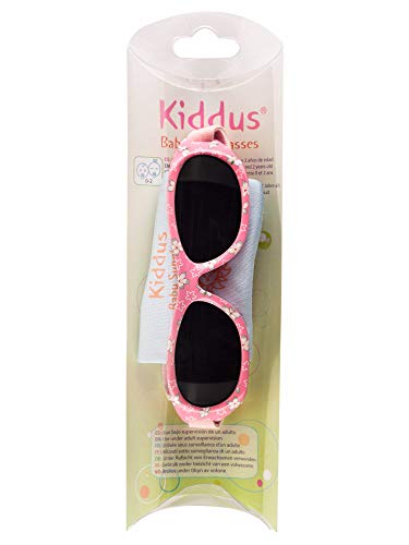 Kiddus Gafas de sol Baby para bebés, NIÑOS Y NIÑAS, desde 0 meses a 2 años, 100% protección UV, MUY CÓMODAS gracias a la SUAVE banda ajustable, el regalo ideal para recién nacidos.