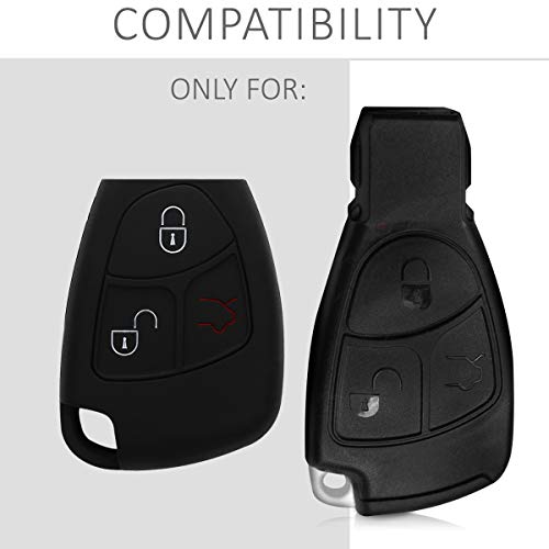 kwmobile Funda Compatible con Mercedes Benz Llave de Coche de 2-3 Botones - Carcasa Protectora Suave de Silicona - Rally