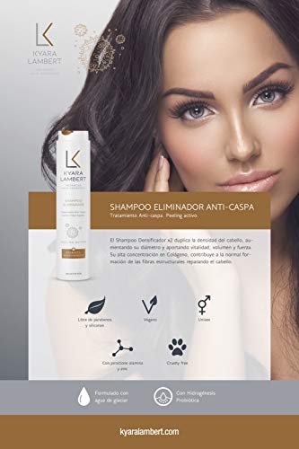 Kyara Lambert - Shampoo Eliminador Anticaspa con Piroctone Olamine y Zinc Piritione, 400ml | Champú Anticaspa Peeling Activo