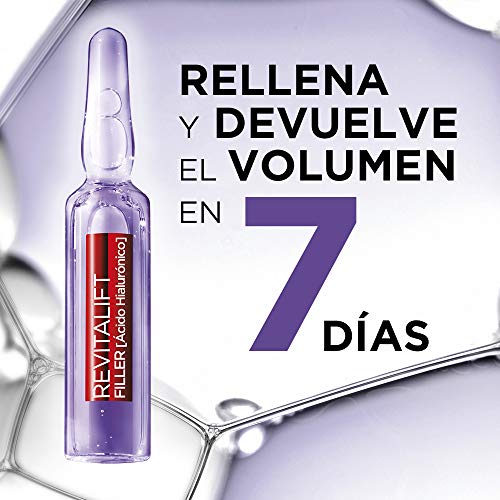 L´Oréal Paris Dermo Expertise - Revitalift Filler ampollas hialurónicas rellenadoras intensivas, con ácido hialurónico - 7 ampollas