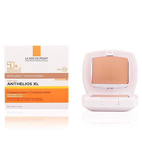 La Roche Posay Anthelios - Unificador Compacto, Crema Piel Sensible, 02 Tono Dorado SPF50+, 9 gr