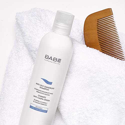 Laboratorios Babé - Champú Anticaspa 250 ml, Pelo Graso, Dermatitis Seborreica, Elimina la Caspa, Seborregulador, Combate el Picor del Cuero Cabelludo