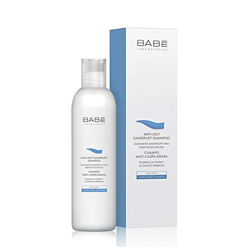 Laboratorios Babé - Champú Anticaspa 250 ml, Pelo Graso, Dermatitis Seborreica, Elimina la Caspa, Seborregulador, Combate el Picor del Cuero Cabelludo