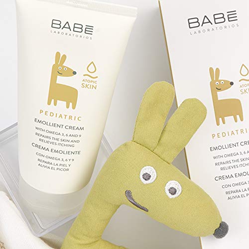 Laboratorios Babé - Crema Emoliente Pediátrica 200 ml, Regenerante, Piel Seca, Con Ácidos Grasos Esenciales, Omega 3, 6 y 9, Dermatitis Atópica, Piel Atópica, Para Bebé, Cuidado Infantil