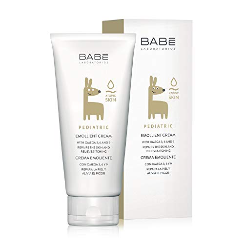 Laboratorios Babé - Crema Emoliente Pediátrica 200 ml, Regenerante, Piel Seca, Con Ácidos Grasos Esenciales, Omega 3, 6 y 9, Dermatitis Atópica, Piel Atópica, Para Bebé, Cuidado Infantil