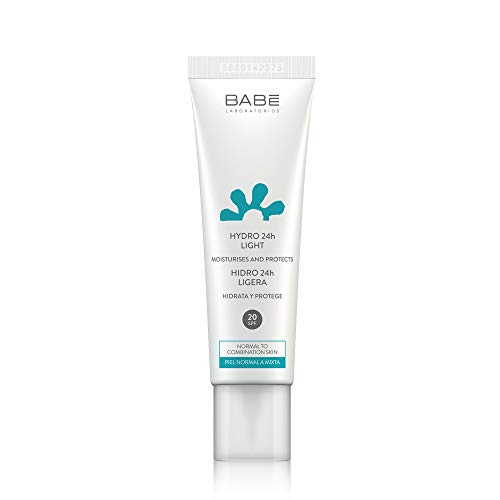 Laboratorios Babé - Crema Facial Hidratante 24 Horas Textura Ligera 50 ml, Hidratación 24 Horas, Protección Solar UVB y UVA, Piel Mixta, Piel Grasa, Calmante, Alivio Inmediato