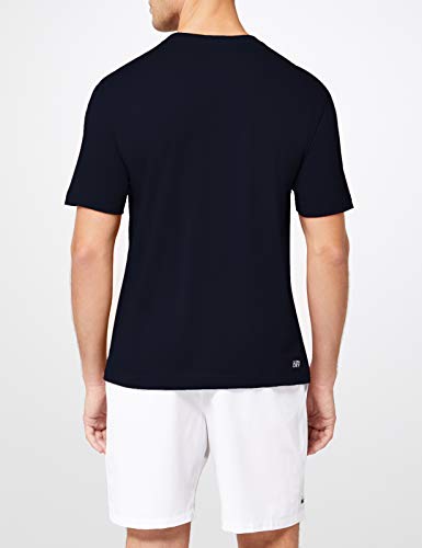Lacoste TH6709, Camiseta para Hombre, Azul (Marine), L (Talla del fabricante: 5)