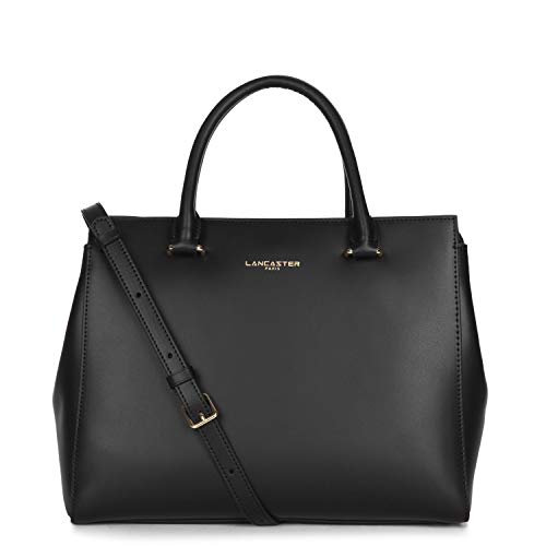 LANCASTER PARIS Bolsa Camelia Mujer Tote Cuero Negro - 528-43-NOIR