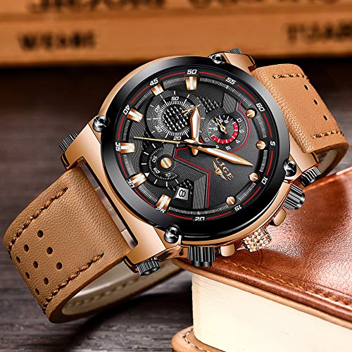 LIGE Relojes Hombre Militar Deportes Cronógrafo Hombre Negocio Analogicos Cuarzo Relojes