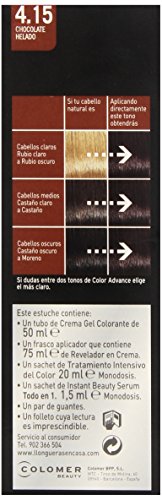 Llongueras Advance Tinte de Cabello Permanente Tono #4.15 Chocolate Helado