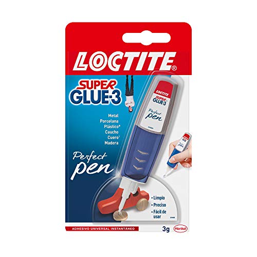 Loctite Super Glue-3 Perfect Pen, adhesivo transparente con forma de bolígrafo, pegamento instantáneo y universal antigoteo, fácil de usar y de gran precisión, 1x3 g