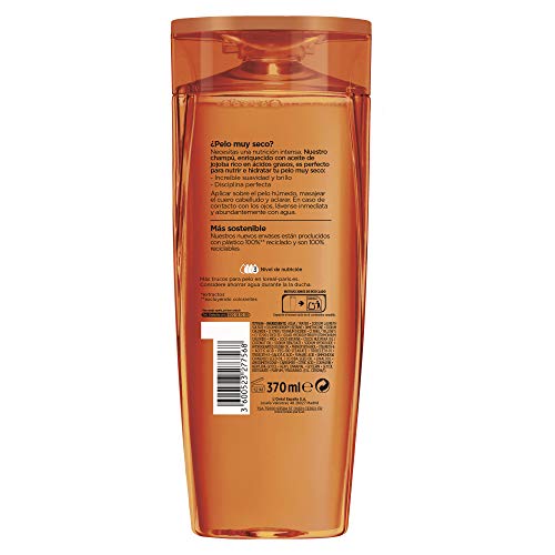 L'Oreal Paris Elvive Aceite Extraordinario Champú Nutritivo para Pelo Muy Seco - 370 ml