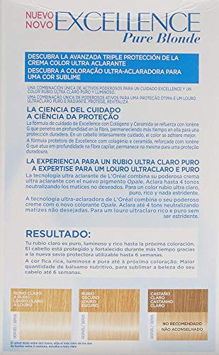 L'Oréal Paris Excellence Coloración Crème Triple Protección, Tono 03 Rubio Ultra Claro ceniza -50 ml