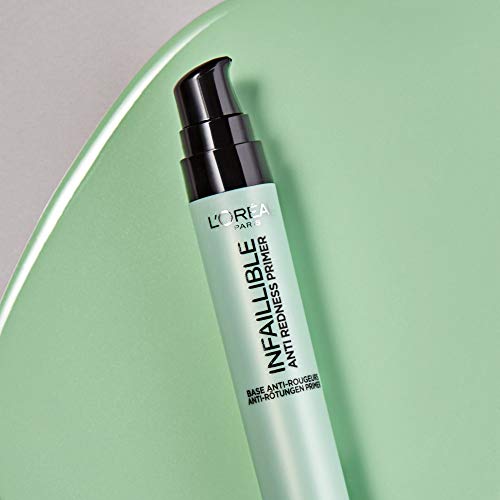 L'Oréal Paris Infallible, Prebase de Maquillaje Antirrojeces 24h, Tono 02 The Neutralizer