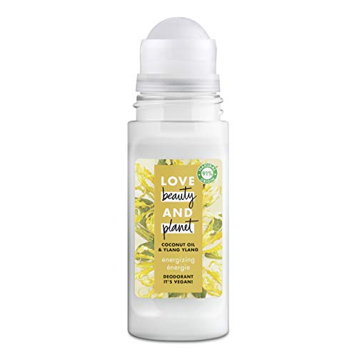 Love Beauty and Planet Desodorante Roll-on Love, Aceite de Coco e Ylang Ylang Vegano - Pack de 3 x 50 ml (Total: 150 ml)