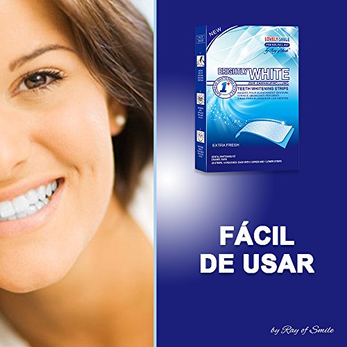 Lovely Smile Bright White-Strips 28 Bandas Blanqueadoras Dientes Blanqueamiento de dientes tiras con avanzada tecnología antideslizante - Teeth Whitening Strips - by RAY OF SMILE®