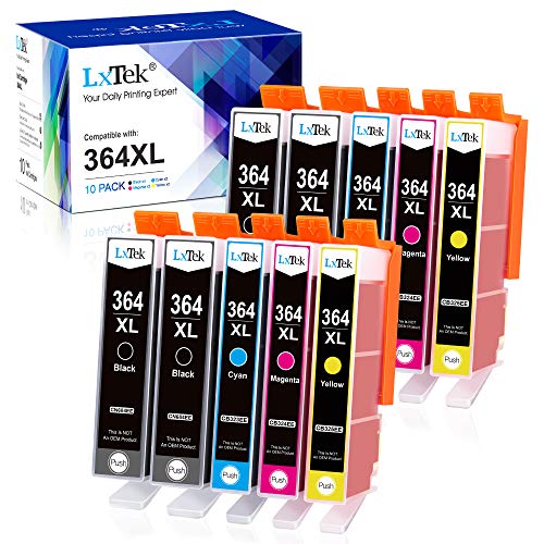 LxTek Compatible para HP 364 364XL Cartuchos de Tinta para HP Deskjet 3070A 3520 Officejet 4620 4622 Photosmart 5510 5511 5512 5514 5515 5522 5524 5520 6510 6520 6512 6515 B010a B109a (10 Pack)