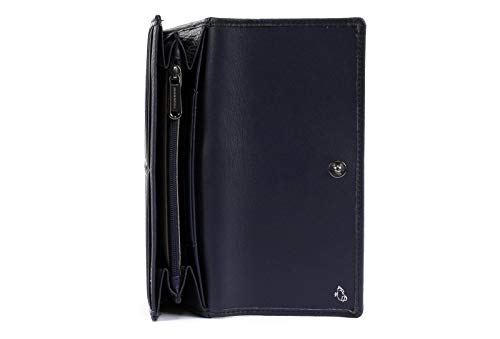 Mandarina Duck Mellow Leather Wallet with Flap L Dress Blue