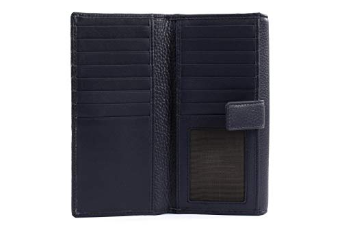 Mandarina Duck Mellow Leather Wallet with Flap L Dress Blue