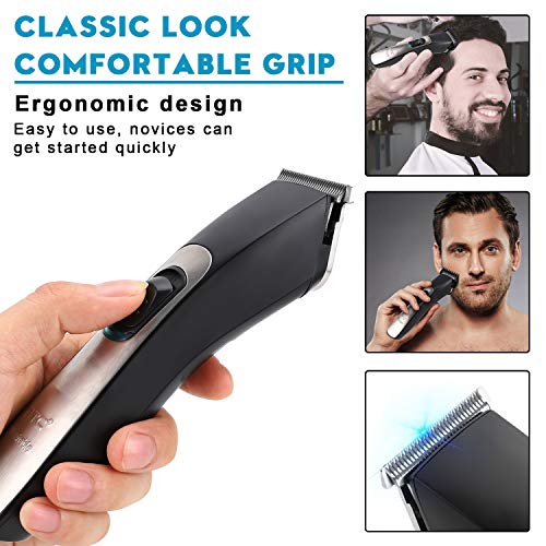 Máquina Cortar Pelo Profesional, Recortadora Barba y Cortapelos, Recortador IPX7 Impermeable con USB Carga Rápida