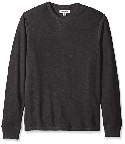 Marca Amazon - Goodthreads: camiseta térmica de manga larga con cuello redondo para hombre, Negro (black), US S (EU S)