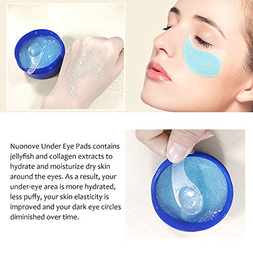 Máscara para los ojos, Parches para los ojos, Ojos Parches, Máscara para ojos de colágeno, Contorno de Ojos Antiarrugas, Anti edad para ojeras,bolsas,patas de gallo e hinchazón, 60Pcs