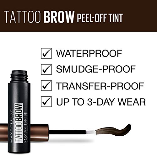 Maybelline New York - Encre à Sourcils Peel-Off - Tattoo Brow - Black (35) - 4,6 g