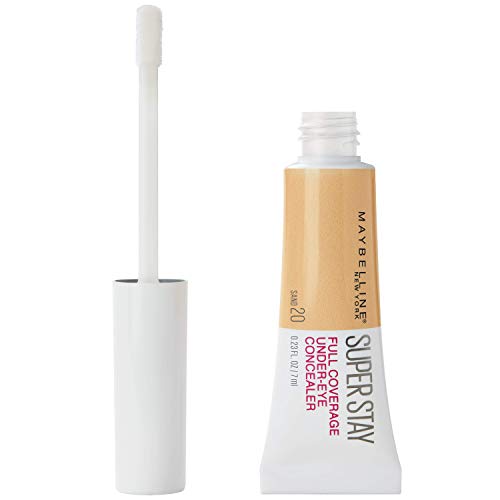 Maybelline New York Super Stay 24H Corrector de Ojeras Alta Cobertura y Larga Duración Tono 20 Sand Color Medio