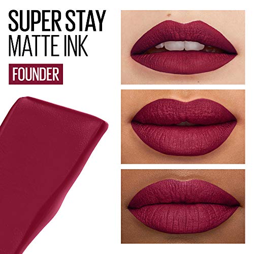 Maybelline New York - Superstay Matte Ink, Pintalabios Mate de Larga Duración, Tono 115 Founder