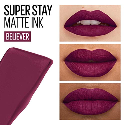 Maybelline New York - Superstay Matte Ink, Pintalabios Mate de Larga Duración, Tono 40 Believer