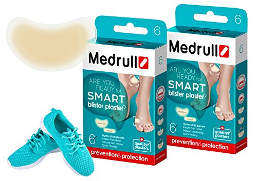 Medrull Tiritas Hidrocoloides para ampollas SMART Plaster 12 Apósitos 2 Cajas