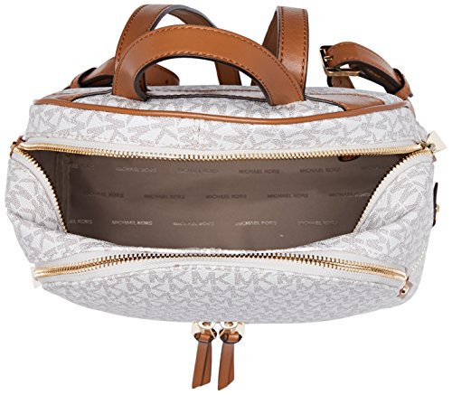 Michael Kors - Rhea Zip, Mochilas Mujer, Blanco (Vanilla), 12.7x31.8x24.1 cm (W x H L)