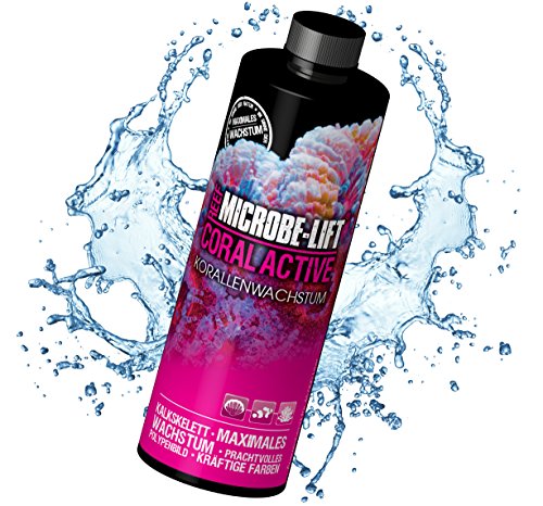 MICROBE-LIFT Coral Active - Crecimiento de Coral y esplendor de Color, para Cada Acuario de Agua de mar, 473 ml