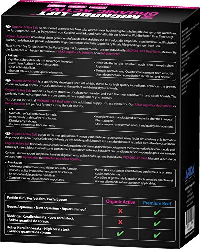 MICROBE-LIFT Organic Active Salt - Sal Marina para Coloridos corales y Crecimiento Mejorado, 1000 g