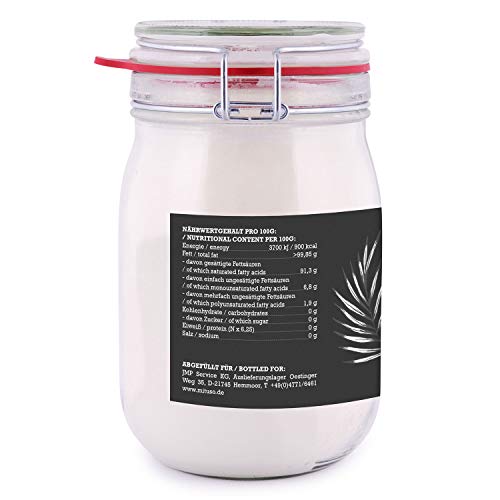 Mituso Aceite De Coco Orgánico, Insípido (Desodorizado), 1000 ml