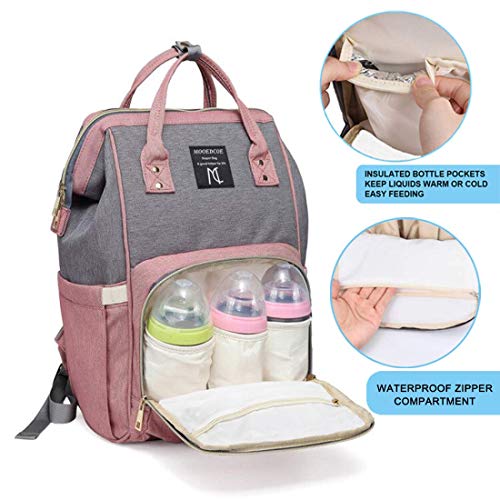 Mooedcoe Mochila Pañales Maternal Bolso Carro Bebé Mochila Carrito Bebe Impermeable