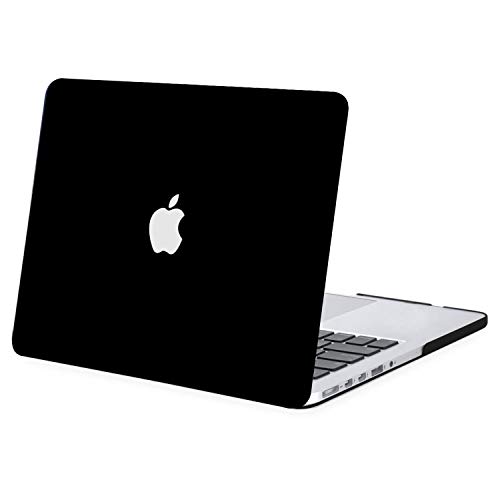 MOSISO Funda Dura Compatible con MacBook Pro 13 Retina A1502 / A1425 (Versión 2015/2014/2013/fin 2012), Ultra Delgado Carcasa Rígida Protector de Plástico Cubierta, Negro