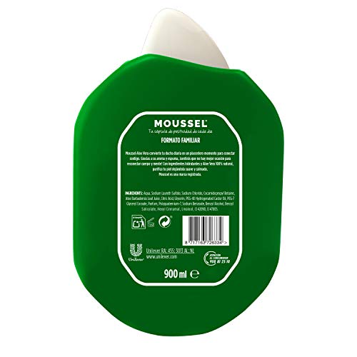 Moussel Gel Ducha Aloe Vera - Pack de 4 x 900 ml - Total: 3600 ml