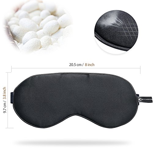 MYCARBON Dormir Máscara Seda Mujer Seda Hilos Geruchneutral No se Decolora.Luz Resistente Al para Alérgicos Hipoalergénica Gafas de Dormir Ojo Máscara Unisex para Mujer Hombre Niños