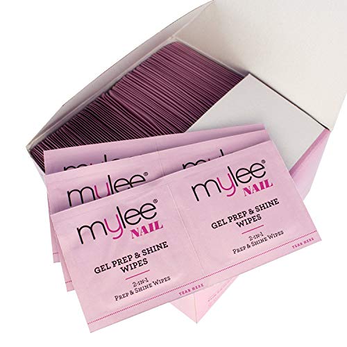 Mylee 200 Toallitas para Preparación y Acabado de la Manicura de Gel, Limpiador de Esmalte y Residuos Pegajosos para Uñas de GEL LED UV, Limpia la Base de la Uña Antes de la Manicura o Pedicura