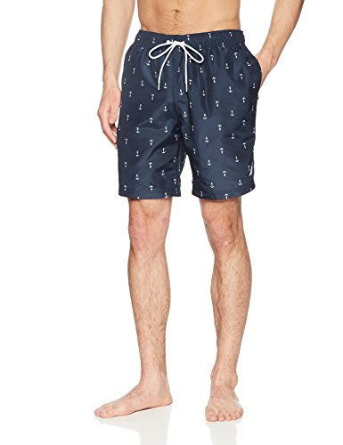 Nautica Men's Swim Shorts with Print Navy in Size X-Large