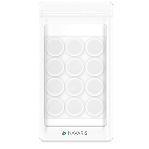 Navaris 24x topes elásticos Transparentes - Amortiguadores Adhesivos para Pared Armario Ø 22 MM - Tope Protector Adhesivo para Puerta