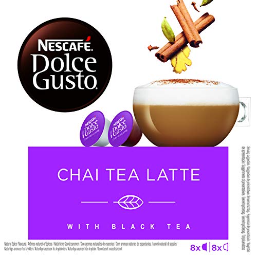 NESCAFÉ Dolce Gusto Chai Tea Latte, Pack de 3 x 16 Cápsulas - Total: 48 Cápsulas de té