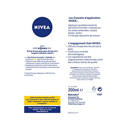 Nivea gel-crema firmeza Q10 + Good-Bye celulitis 200 ml