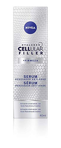 NIVEA Hyaluron Cellular Filler Serum Renovador Antiedad, sérum facial antiedad, sérum reafirmante, sérum antiarrugas para activar la regeneración celular - 1 x 40 ml